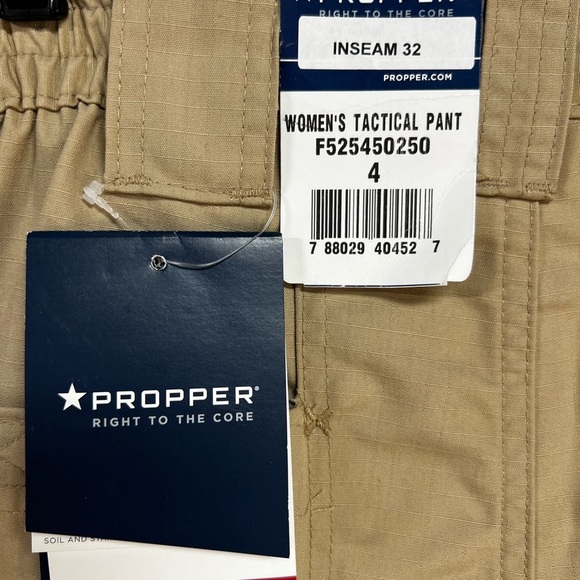 Propper Women's Lightweight Tactical Pants Size 4 Inseam 32 Beige - Picture 3 of 5